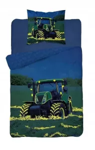 Povlečení - Traktor - svítící - bavlna - 140 x 200 cm - 70 x 80 cm - Detexpol