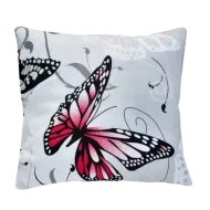 Povlak na polštářek - bavlněné motýl bílý - 40 x 40 cm - Stanex (LS186)