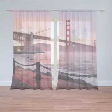Záclony Golden Gate: 2 ks - 150x250 cm - Sablio