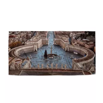 Ručník s potiskem Řím Vatikán Svatopetrské náměstí - Sablio