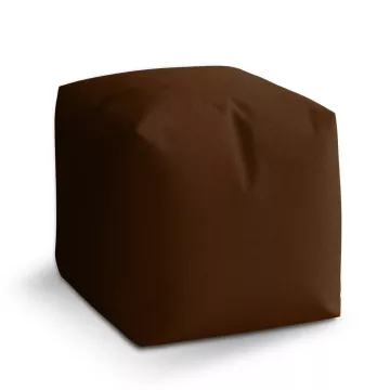 Taburet Kostka Čokoládově hnědá: 40x40x40 cm - Sablio