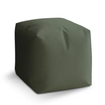 Taburet Kostka Vojenská zelená 2: 40x40x40 cm - Sablio