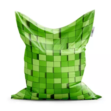 Sedací vak Classic Green Blocks 3D - Sablio