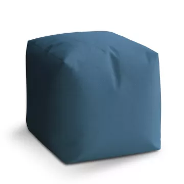 Taburet Kostka Indigově modrá: 40x40x40 cm - Sablio