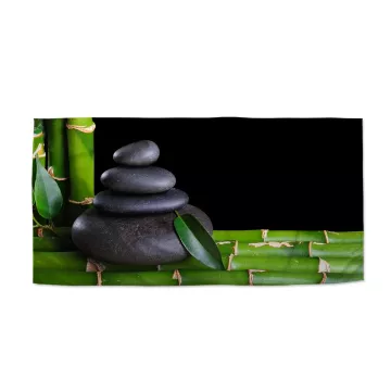 Ručník s potiskem Bambus a kameny - Sablio