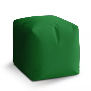 Taburet Kostka Tmavě zelená: 40x40x40 cm - Sablio