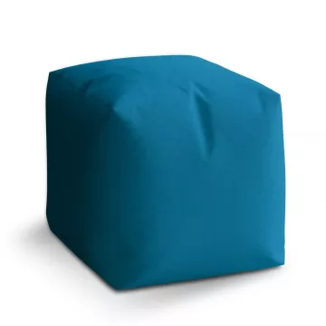 Taburet Kostka Safírově modrá: 40x40x40 cm - Sablio