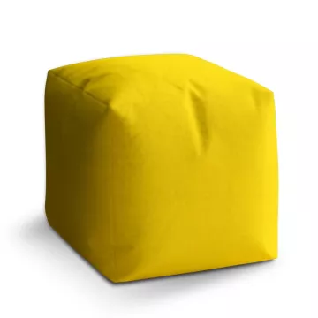 Taburet Kostka Žlutá: 40x40x40 cm - Sablio