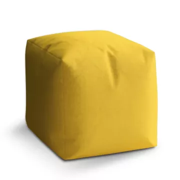 Taburet Kostka Žlutá 3: 40x40x40 cm - Sablio