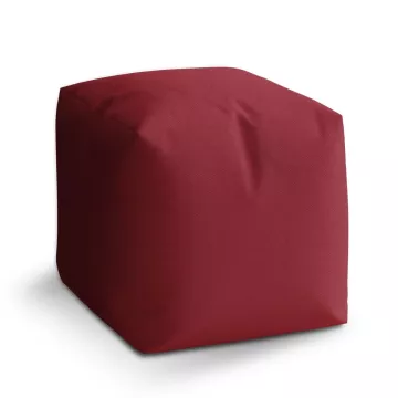 Taburet Kostka Tmavě červená: 40x40x40 cm - Sablio