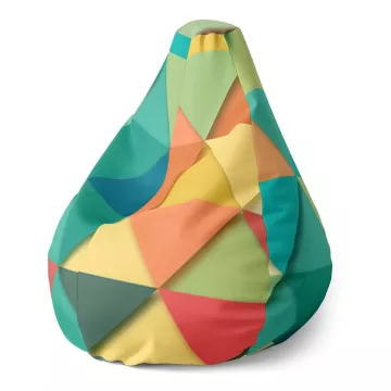 Sedací vak Pear Trojúhelníky - Sablio