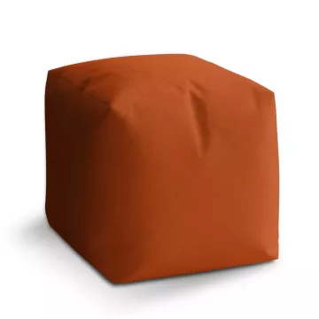 Taburet Kostka Cihlově oranžová: 40x40x40 cm - Sablio