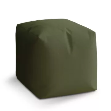 Taburet Kostka Vojenská zelená: 40x40x40 cm - Sablio