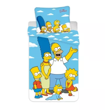 Bavlněné povlečení - Simpsons Family Clouds 02 - 140 x 200 cm + 70 x 90 cm - Jerry Fabrics