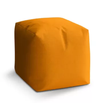 Taburet Kostka Neonová oranžová: 40x40x40 cm - Sablio