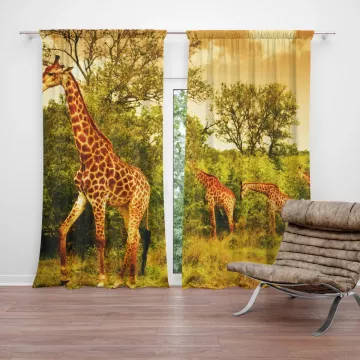Závěsy Žirafy: 2 ks - 140x250 cm - Sablio