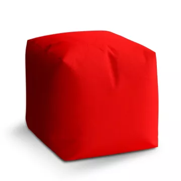 Taburet Kostka Červená: 40x40x40 cm - Sablio