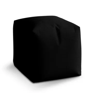 Taburet Kostka Černá: 40x40x40 cm - Sablio